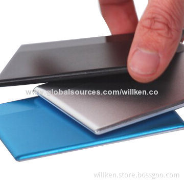 Credit Card Power Banks with Super Slim 4.8mm Charge for Mobile Phones with Micro Connector